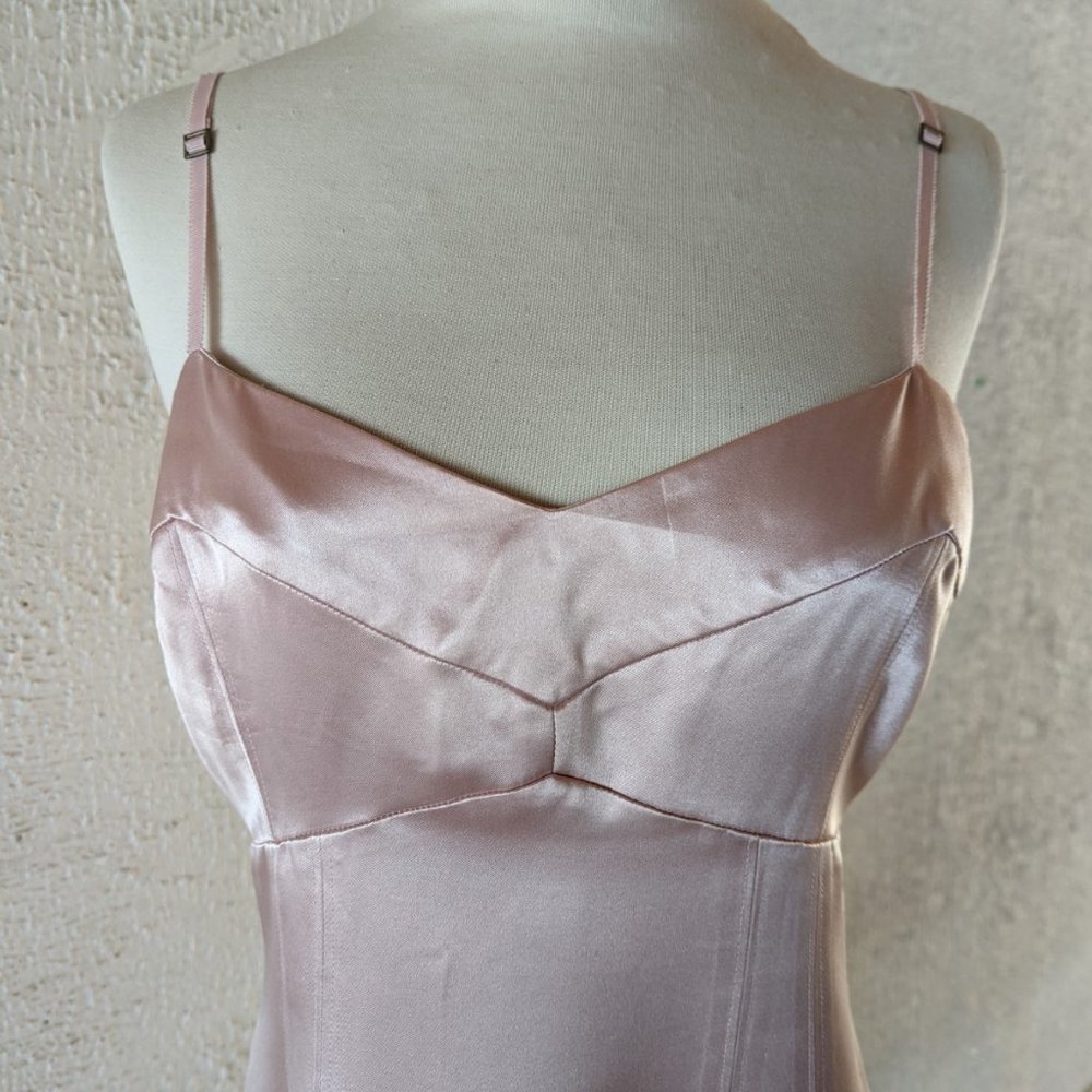Banana Republic light pink silk slip dress